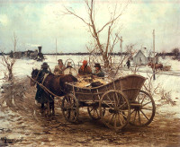  ALFRED WIERUSZ-KOWALSKI, "Postój", rok 1890 