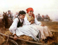  ALFRED WIERUSZ-KOWALSKI, "Niedzielny poranek", rok 1900 