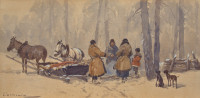  Adam Setkowicz, "Zaprzęg zimą" 