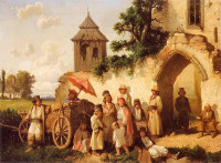  Jan Stanisławski, "Przed kościołem", lata 1862-1865 