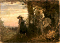 Aleksander Kotsis, "Dzieci z osiołkiem", rok 1870