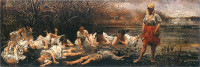 Jacek Malczewski, "Załaskotany" (cykl Rusałki), rok 1888