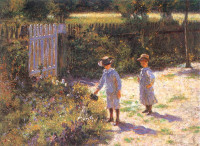 Władysław Podkowiński, "Dzieci w ogrodzie", rok 1892