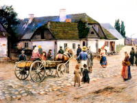 Władysław Podkowiński, "Ulica w Siennicy", rok 1891
