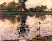 Władysław Podkowiński, "Mokra wieś", rok 1892