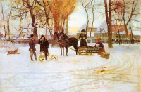 Władysław Podkowiński, "Wyjazd na polowanie", rok 1888