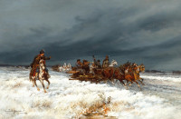 Tadeusz Rybkowski, "Wesoła kompania wracająca do domu", rok 1885