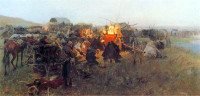 Józef Brandt, "Modlitwa na stepie", rok 1893