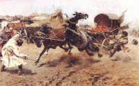 Józef Brandt, "Konie poniosły", rok 1885