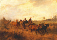 Józef Brandt, "Żydzi jadący na jarmark", rok 1865