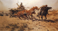 Józef Brandt, "Powrót z targu", rok 1885