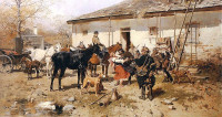 Józef Brandt, "Przed polowaniem", rok 1886