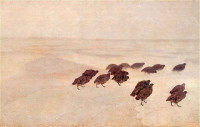 Józef Chełmoński, "Kuropatwy na śniegu", rok 1891