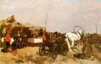 Józef Chełmoński, "Targ wiejski", 1882